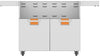 Hestan ECD42OR 42 Inch Double Door Cart with Marquise„ Accented Panels and Fold-Down Side Shelves - Orange