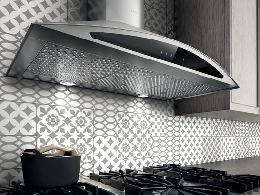 Elica EFG630S1 30 Inch Wall Mount Range Hood with 3-Speed + Booster, 600 CFM Blower, Touch Control