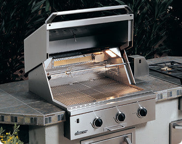 Dacor EOG303/LP 30 Inch Built-in Gas Grill with a Heavy-Duty Rotisserie Motor