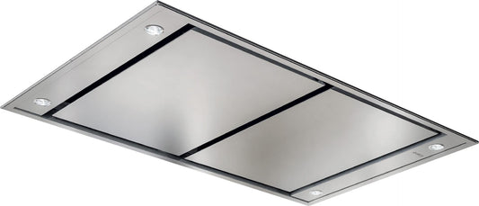 Elica ESNX43S1 43 Inch Seina Flush Ceiling Mount Range Hood with 600 CFM 4-Speed In-line Blower