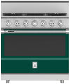 Hestan KRD365NGGR 36 Inch Duel Fuel Range with 5 Burners - NG - Green