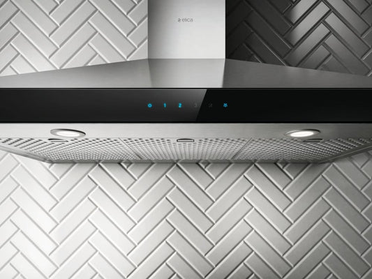 Elica EVR636S2 36 Inch Wall Mount Range Hood with 3-Speed + Booster, 600 CFM Blower, Touch Control