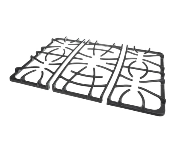 Frigidaire LGGF3044LBC Burner Grate Kit (3 piece - Left, right, and center w/foot pads) - Genuine OEM