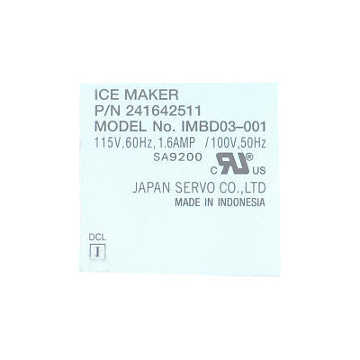 Electrolux Icemaker Label - 5304456657
