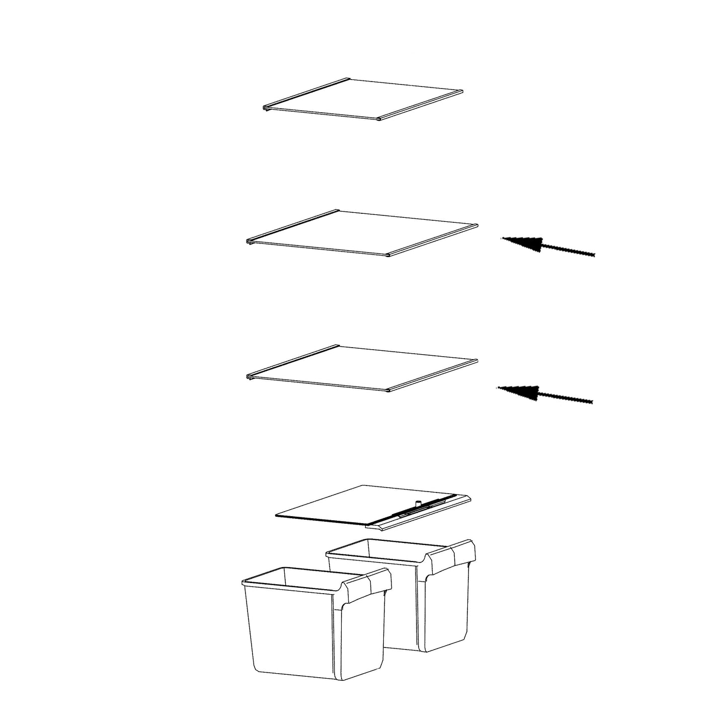 Frigidaire FFET1222UB Shelf (Fridge) - Genuine OEM