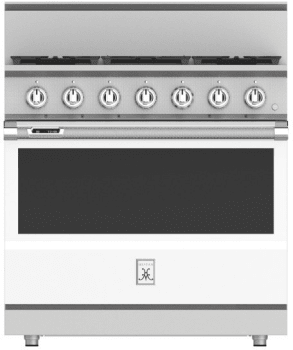 Hestan KRD365LPWH 36 Inch Duel Fuel Range with 5 Burners - LP - White