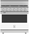 Hestan KRD365NGWH 36 Inch Duel Fuel Range with 5 Burners - NG - White