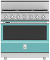 Hestan KRD365NGTQ 36 Inch Duel Fuel Range with 5 Burners - NG - Turquoise
