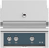 Hestan GSBR30LPGG 30 Inch Built-In Grill with with 525 sq. in. Grilling Area, 2 Sear Burners, 62,000 BTUs, Rotisserie, Horizon Spring Assisted Hood - Dark Gray