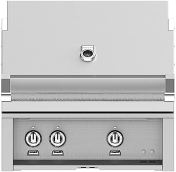 Hestan GSBR30NG 30 Inch Built-In Grill with with 525 sq. in. Grilling Area, 2 Sear Burners, 62,000 BTUs, Rotisserie - Stainless