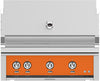 Hestan GSBR36LPOR 36 Inch Built-In Grill with Trellis Burner„, Halogen Stadium Lights„, Infrared Top Burner, DiamondCut Grates„, Rotisserie - Orange