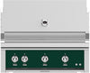 Hestan GSBR36LPGR 36 Inch Built-In Grill with Trellis Burner„, Halogen Stadium Lights„, Infrared Top Burner, DiamondCut Grates„, Rotisserie - Green