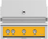 Hestan GSBR36NGYW 36 Inch Built-In Grill with Trellis Burner„, Halogen Stadium Lights„, Infrared Top Burner, DiamondCut Grates„, Rotisserie - Yellow