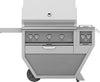 Hestan GSBR36CX2NG 55 Inch Freestanding Grill with 653 sq. in. Grilling Area, 2 Trellis Burners, 1 Sear Burner, Double Side Burners, Rotisserie