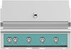 Hestan GSBR42LPTQ 42 Inch Built-In Grill with Sear Burners, Halogen Stadium Lights„, Infrared Top Burner, DiamondCut Grates„, Rotisserie - Turquoise