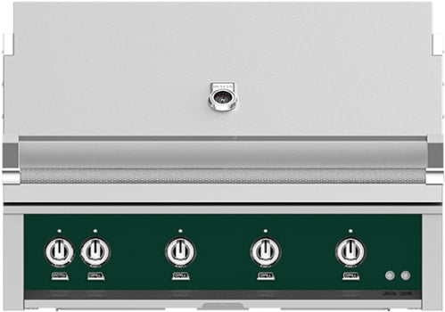 Hestan GSBR42NGGR 42 Inch Built-In Grill with Sear Burners, Halogen Stadium Lights„, Infrared Top Burner, DiamondCut Grates„, Rotisserie - Green