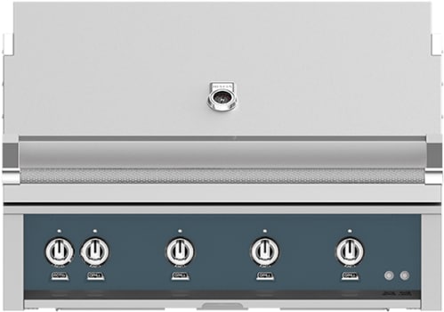 Hestan GSBR42NGGG 42 Inch Built-In Grill with Sear Burners, Halogen Stadium Lights„, Infrared Top Burner, DiamondCut Grates„, Rotisserie - Dark Gray