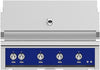 Hestan GSBR42LPBU 42 Inch Built-In Grill with Sear Burners, Halogen Stadium Lights„, Infrared Top Burner, DiamondCut Grates„, Rotisserie - Blue