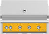 Hestan GSBR42NGYW 42 Inch Built-In Grill with Sear Burners, Halogen Stadium Lights„, Infrared Top Burner, DiamondCut Grates„, Rotisserie - Yellow