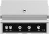 Hestan GSBR42NGBK 42 Inch Built-In Grill with Sear Burners, Halogen Stadium Lights„, Infrared Top Burner, DiamondCut Grates„, Rotisserie - Black
