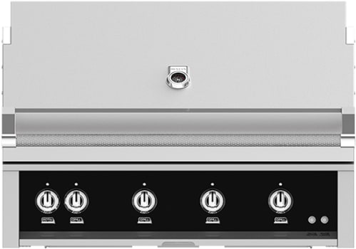Hestan GSBR42NGBK 42 Inch Built-In Grill with Sear Burners, Halogen Stadium Lights„, Infrared Top Burner, DiamondCut Grates„, Rotisserie - Black