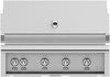 Hestan GMBR42NG 42 Inch Built-In Grill with with Trellis Burner„, Halogen Stadium Lights„, Infrared Top Burner, DiamondCut Grates„, Rotisserie