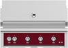 Hestan GSBR42LPBG 42 Inch Built-In Grill with Sear Burners, Halogen Stadium Lights„, Infrared Top Burner, DiamondCut Grates„, Rotisserie - Burgundy