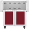 Hestan GCD30BG 30 Inch Double Door Grill Cart - Burgundy