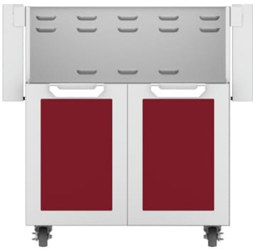 Hestan GCD30BG 30 Inch Double Door Grill Cart - Burgundy