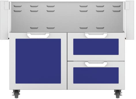 Hestan GCR42BU 42 Inch Double Drawer and Door Grill Cart - Blue