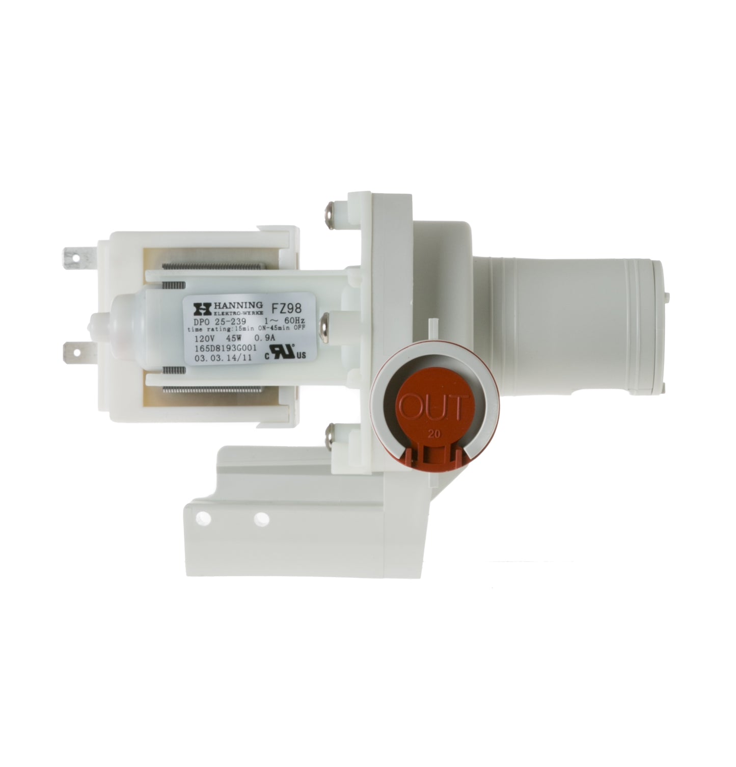 GE Dishwasher Drain Pump Assembly GLD6710N20WW