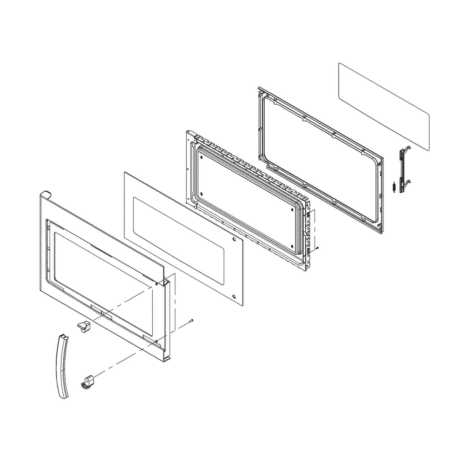GE Microwave Door Assembly (Stainless) JNM3161RF2SS