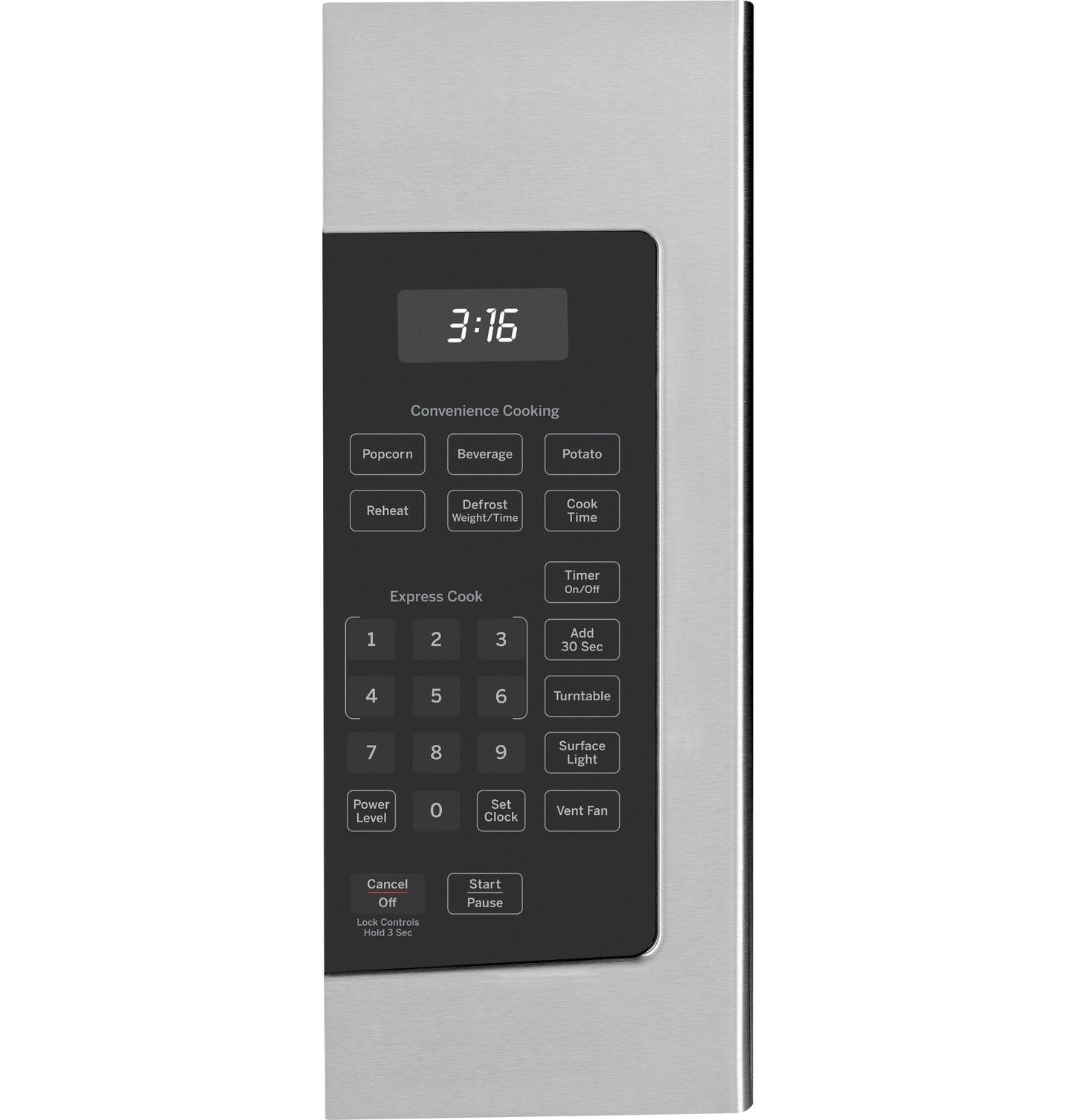 GE Microwave Control Panel Assembly (Stainless) JVM3160RF4SS