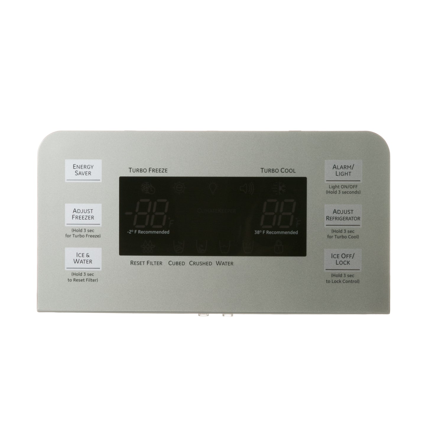 GE Refrigerator Dispenser Control Panel Assembly (Chrome) PFSS6PKXESS