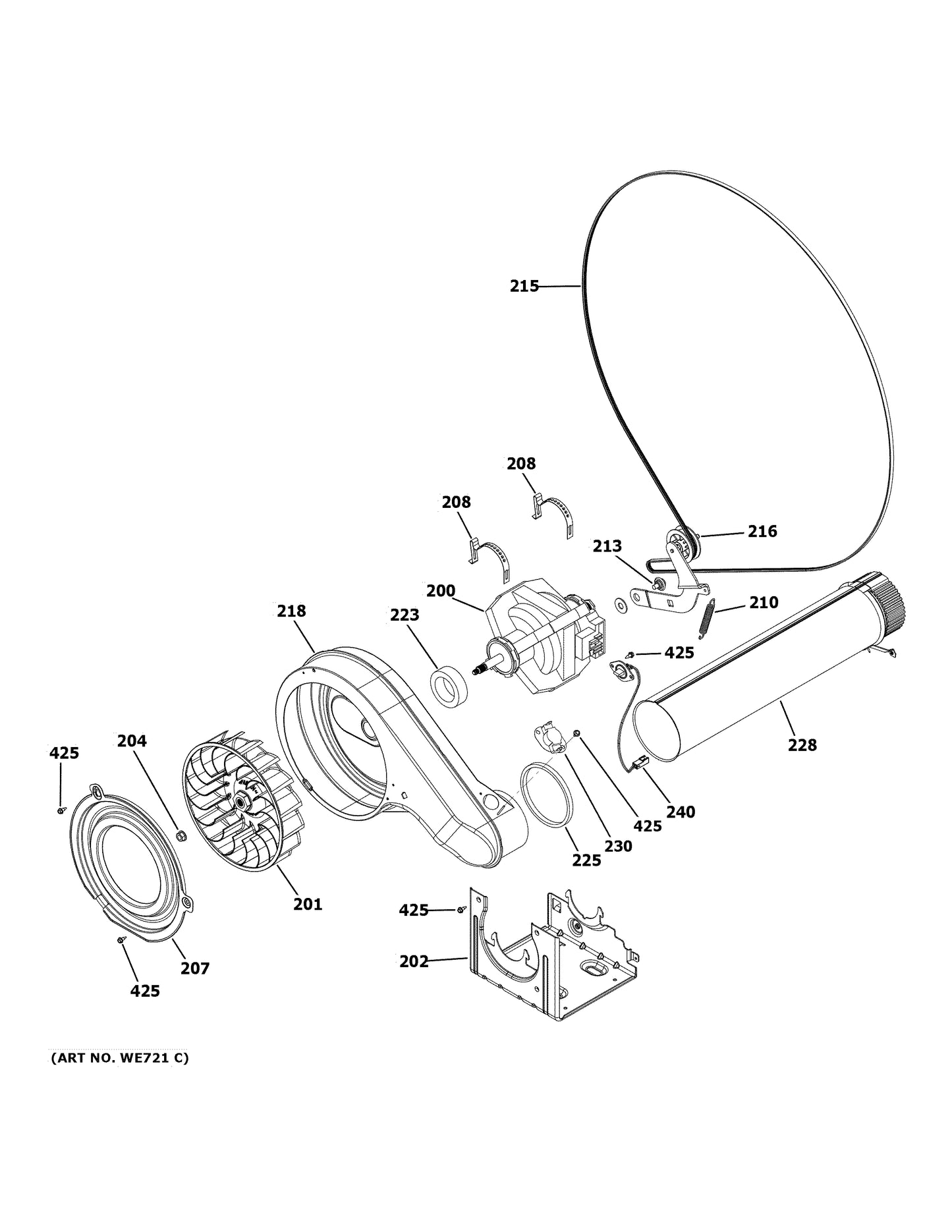 GE Part# WH03X32157 Motor Drive - Genuine OEM
