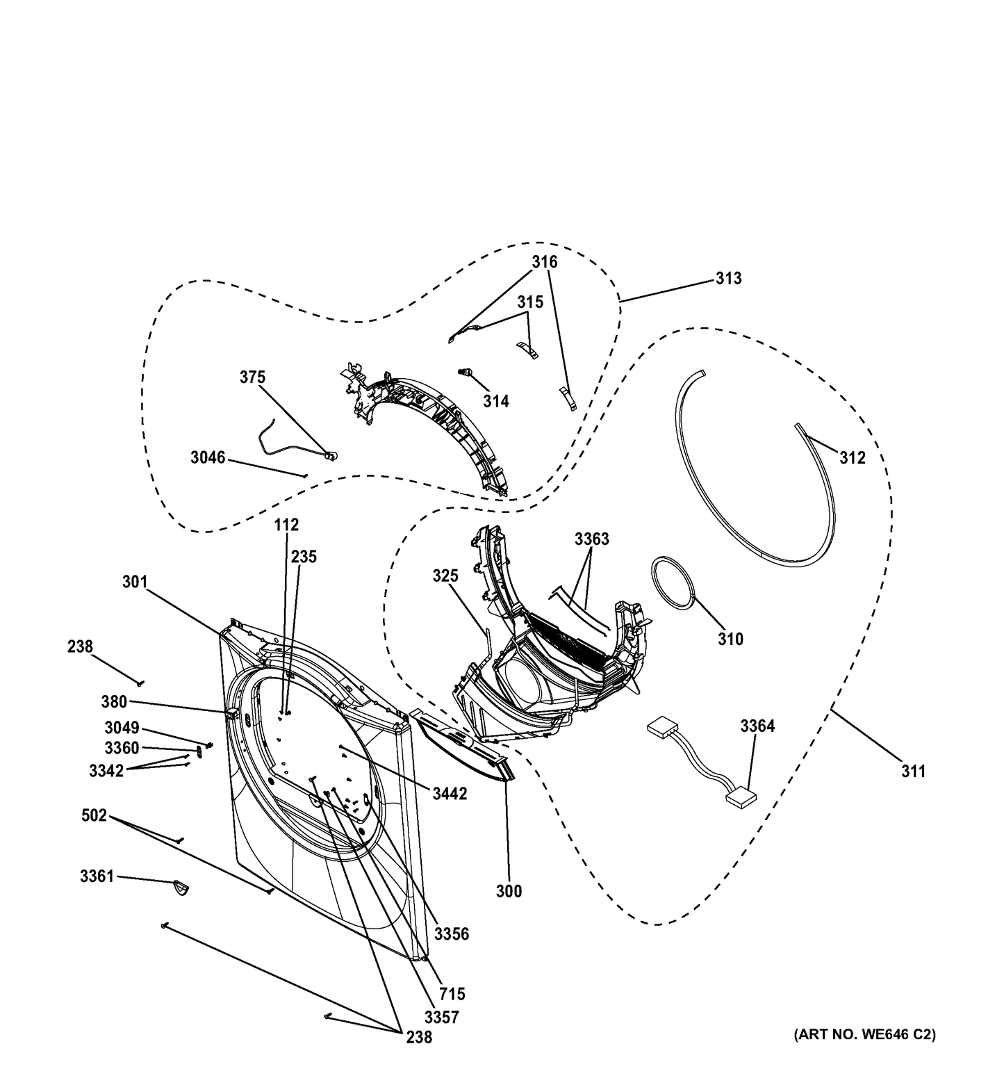 GE Top Bearing Assembly WE03X25097