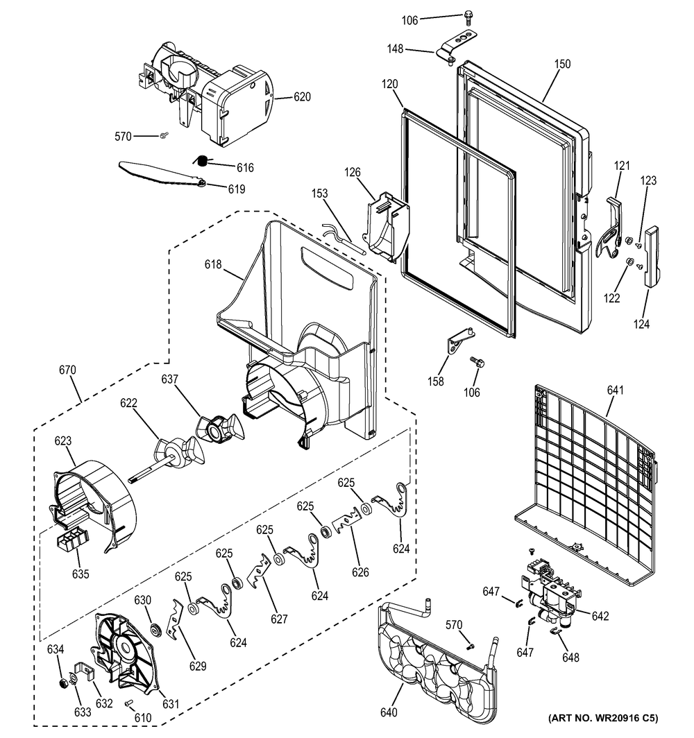 GE Refrigerator and Freezer Door Latch WR11X10031