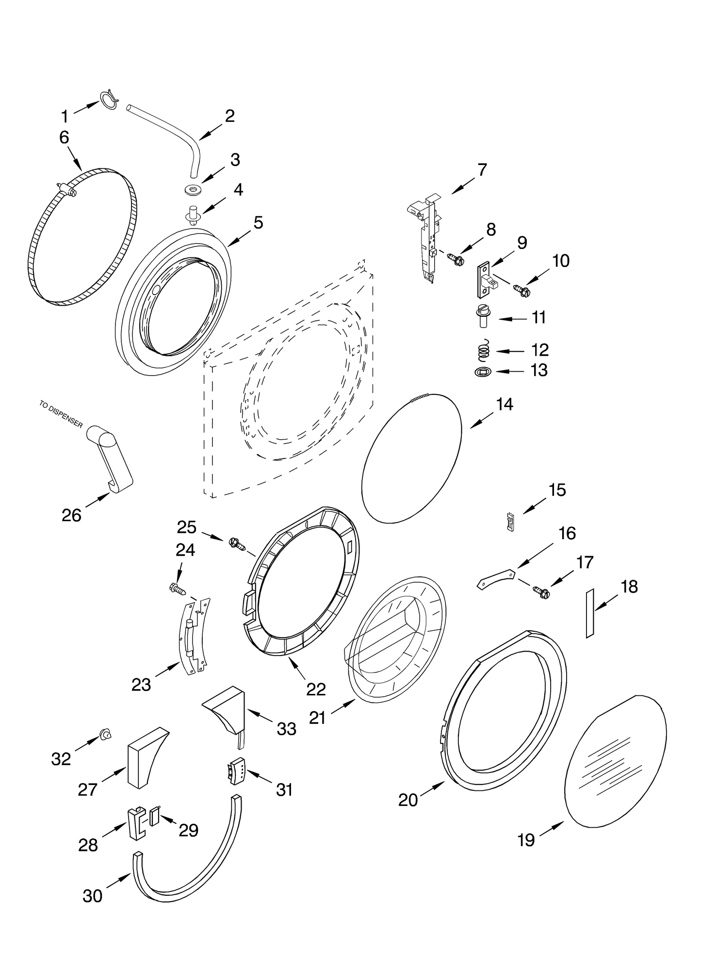 Whirlpool Front Load Washer Door Handle (White) WP8181846