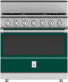 Hestan KRDS365NGGR 36 Inch Smart Gas Dual Fuel Range with 5 Burners - NG - Green