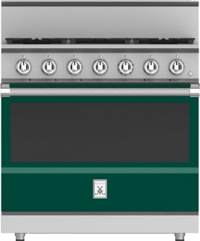 Hestan KRDS365NGGR 36 Inch Smart Gas Dual Fuel Range with 5 Burners - NG - Green