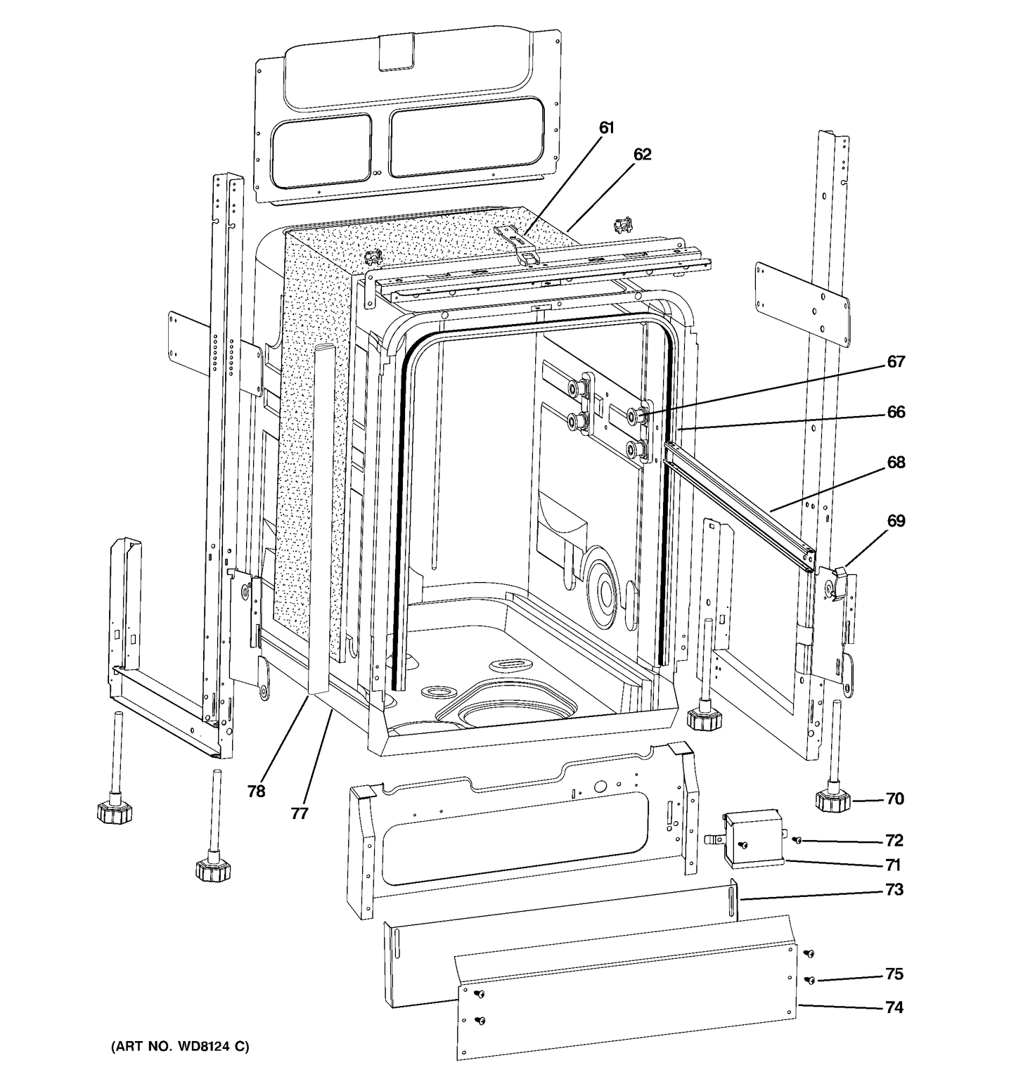 GE Dishwasher OEM Door Strike, manufactured by GE WD13X10029