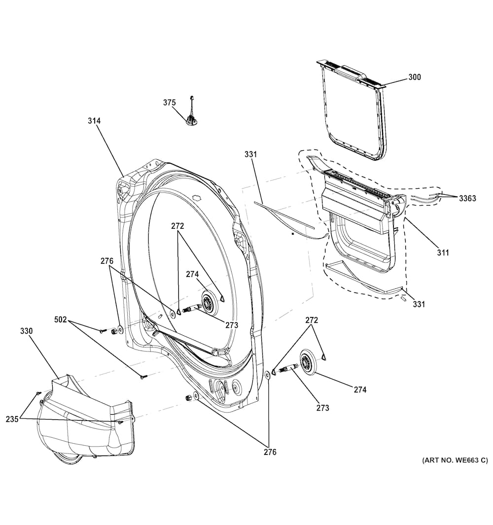 GE Washers and Dryer Lint Filter-Screen Assembly WE18M54