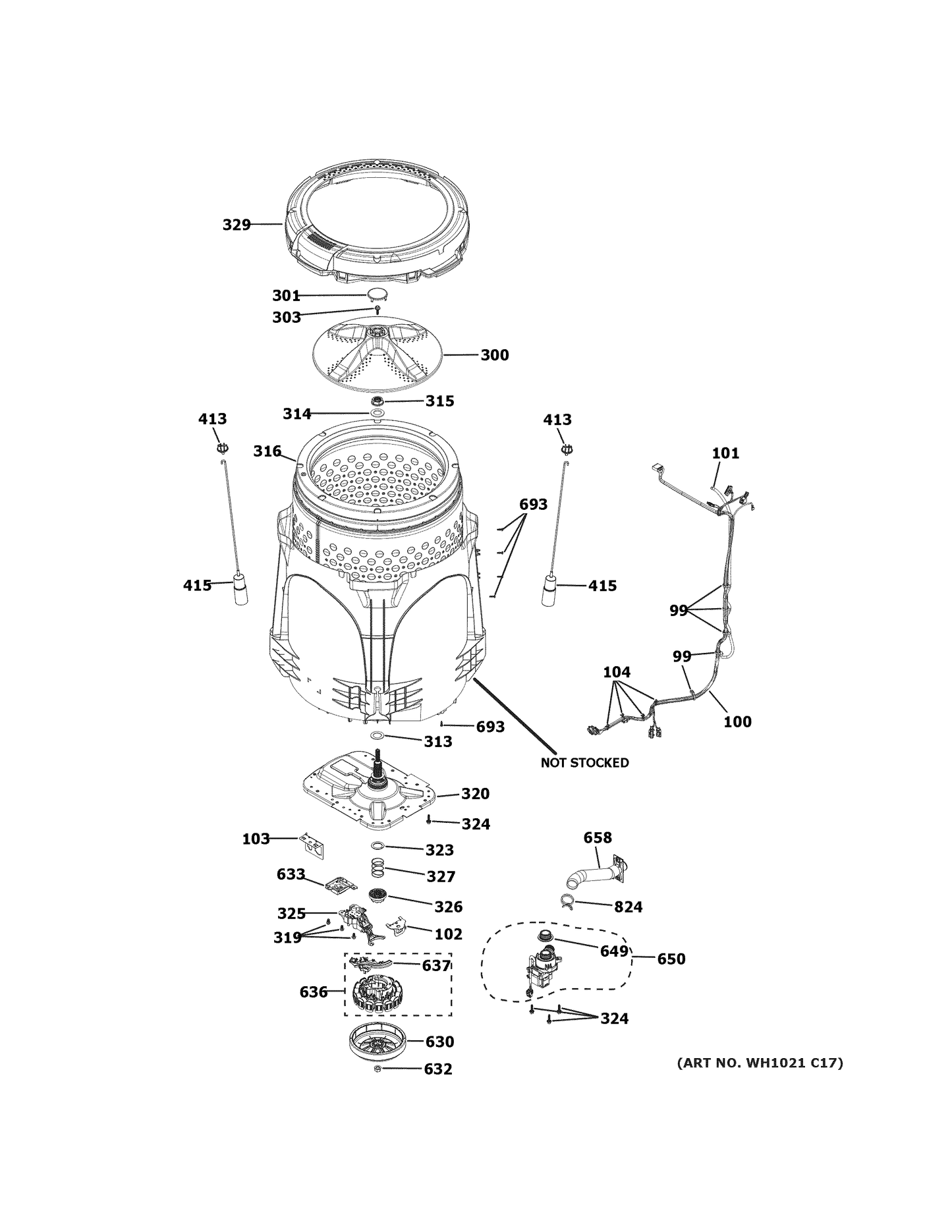 GE Stator and Speed Sensor with Harness WH03X30257