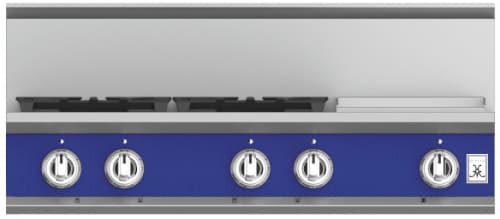 Hestan KRT364GDNGBU 36 Inch Gas Rangetop with 4 Sealed Burners and Griddle - Blue