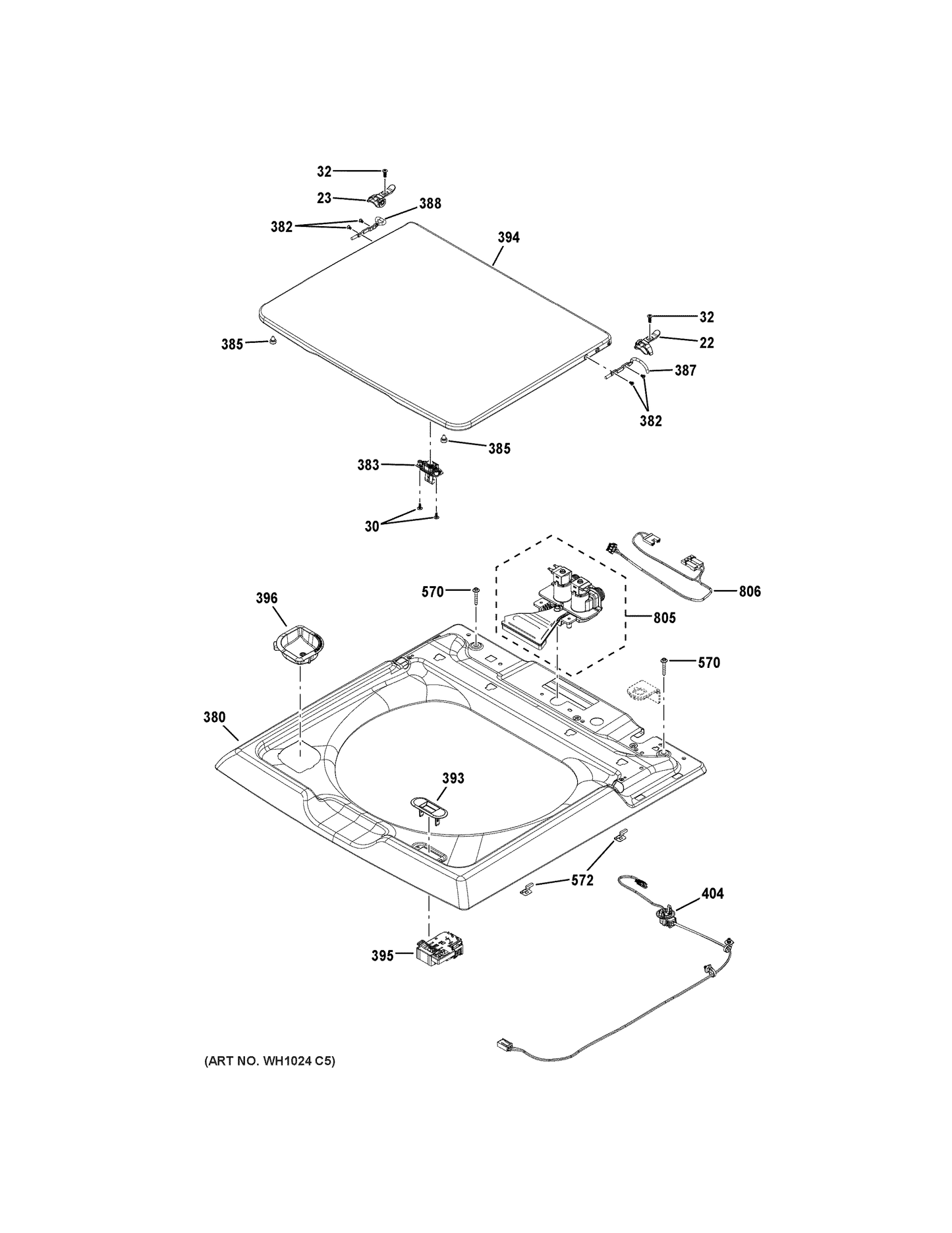 GE Lid Lock Bezel WH01X24381