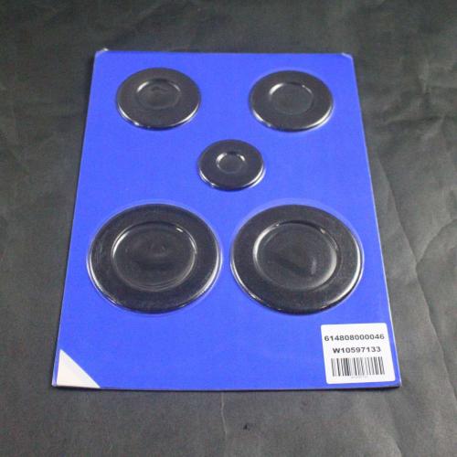 Whirlpool Burner Cap Set (Black) W10832694