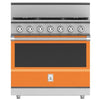 Hestan KRG365NGOR Range, 5 Burner, All Gas, 36-Inch - Ng - Orange