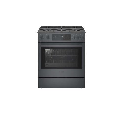 Bosch HGI8046UC/02 800 Series Gas Slide-In Range 30'' Black Stainless Steel