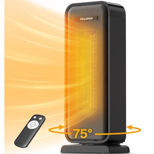 Midea PSH17CD2ABB Pelonis 1500W Ceramic Space Heater for Medium Rooms