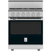 Hestan KRD304NGBK 30 Inch Duel Fuel 4 Burner Range -NG-Black